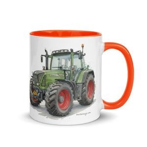 The Tractor Mugs Store Fendt Favorit 818 Watercolor | Mug with Color Inside Quality Farmers Merch