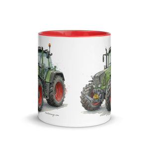 The Tractor Mugs Store Fendt Favorit 818 Watercolor | Mug with Color Inside Quality Farmers Merch