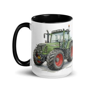 The Tractor Mugs Store Fendt Favorit 818 Watercolor | Mug with Color Inside Quality Farmers Merch