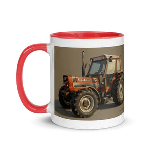 The Tractor Mugs Store FIAT 110-90 DT Oil Painting | Mug with Color Inside Quality Farmers Merch