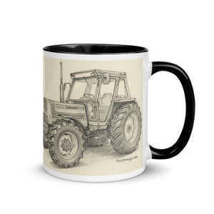 The Tractor Mugs Store FIAT 110-90 DT Pencil Sketch | Mug with Color Inside Quality Farmers Merch