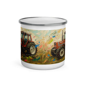 The Tractor Mugs Store FIAT 110-90 DT Splash Art | Enamel Mug Quality Farmers Merch
