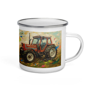 The Tractor Mugs Store FIAT 110-90 DT Splash Art | Enamel Mug Quality Farmers Merch