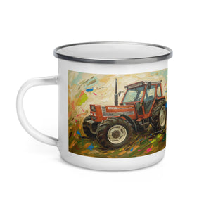 The Tractor Mugs Store FIAT 110-90 DT Splash Art | Enamel Mug Quality Farmers Merch