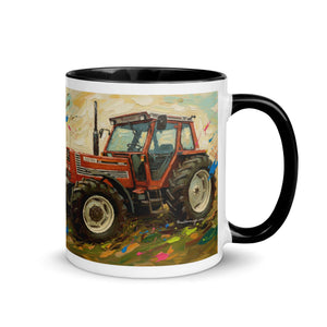 The Tractor Mugs Store FIAT 110-90 DT Splash Art | Mug with Color Inside Quality Farmers Merch
