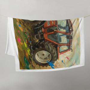 The Tractor Mugs Store FIAT 110-90 DT Splash Art | Throw Blanket Quality Farmers Merch