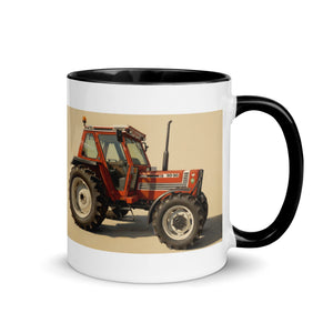 The Tractor Mugs Store FIAT 90-90 DT Oil Painting | Mug with Color Inside Quality Farmers Merch