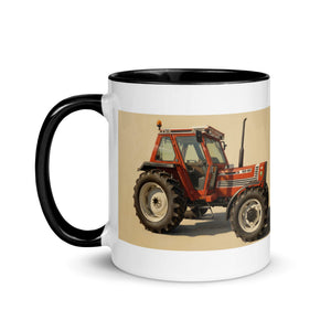 The Tractor Mugs Store FIAT 90-90 DT Oil Painting | Mug with Color Inside Quality Farmers Merch
