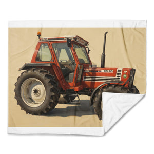 The Tractor Mugs Store FIAT 90-90 DT Oil Painting | Throw Blanket Quality Farmers Merch