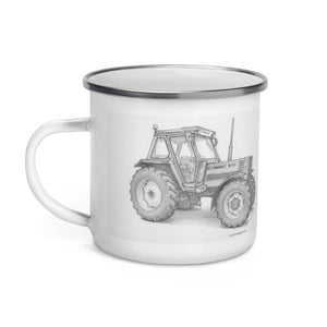 The Tractor Mugs Store FIAT 90-90 DT Pencil Sketch | Enamel Mug Quality Farmers Merch