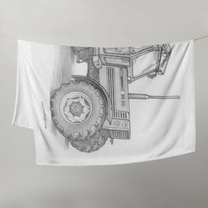 The Tractor Mugs Store FIAT 90-90 DT Pencil Sketch | Throw Blanket Quality Farmers Merch