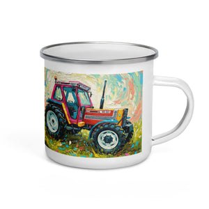 The Tractor Mugs Store FIAT 90-90 DT Splash Art | Enamel Mug Quality Farmers Merch