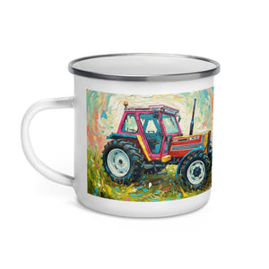 The Tractor Mugs Store FIAT 90-90 DT Splash Art | Enamel Mug Quality Farmers Merch