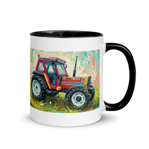 The Tractor Mugs Store FIAT 90-90 DT Splash Art | Mug with Color Inside Quality Farmers Merch