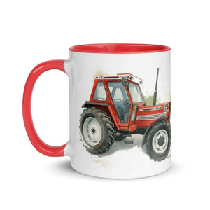 The Tractor Mugs Store FIAT 90-90 DT Watercolor | Mug with Color Inside Quality Farmers Merch