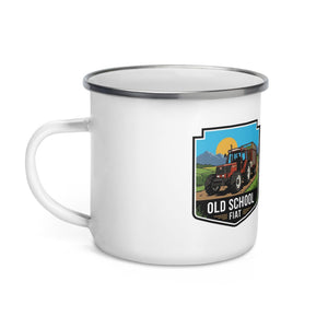 The Tractor Mugs Store FIATAGRI F130 OLD SCHOOL FIAT Bright | Enamel Mug Quality Farmers Merch