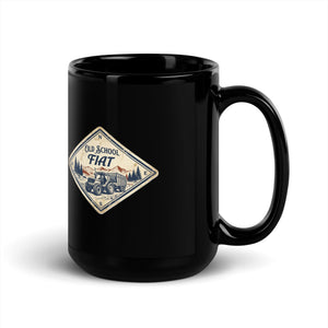 The Tractor Mugs Store FIATAGRI F130 OLD SCHOOL FIAT Heritage | Black Mug Quality Farmers Merch