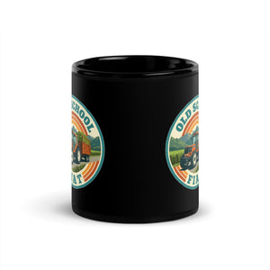 The Tractor Mugs Store FIATAGRI F130 OLD SCHOOL FIAT Retro | Black Mug Quality Farmers Merch