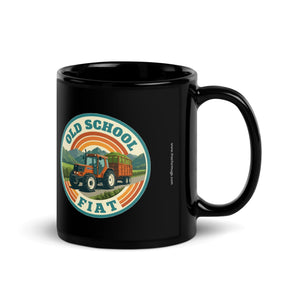 The Tractor Mugs Store FIATAGRI F130 OLD SCHOOL FIAT Retro | Black Mug Quality Farmers Merch