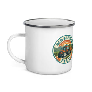The Tractor Mugs Store FIATAGRI F130 OLD SCHOOL FIAT Retro | Enamel Mug Quality Farmers Merch