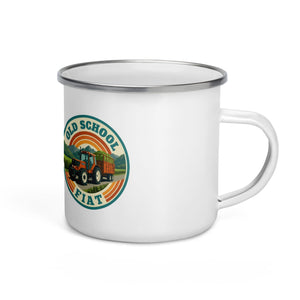 The Tractor Mugs Store FIATAGRI F130 OLD SCHOOL FIAT Retro | Enamel Mug Quality Farmers Merch