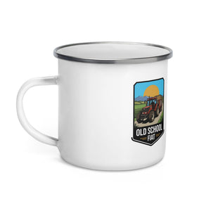 The Tractor Mugs Store FIATAGRI F140 OLD SCHOOL FIAT Bright | Enamel Mug Quality Farmers Merch