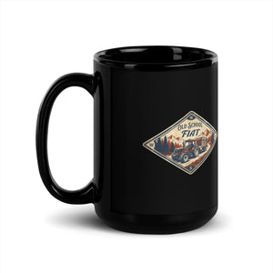The Tractor Mugs Store FIATAGRI F140 OLD SCHOOL FIAT Heritage | Black Mug Quality Farmers Merch