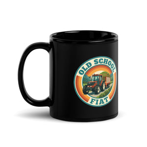 The Tractor Mugs Store FIATAGRI F140 OLD SCHOOL FIAT Retro | Black Mug Quality Farmers Merch
