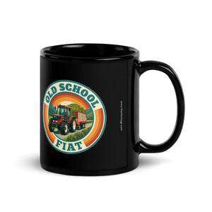 The Tractor Mugs Store FIATAGRI F140 OLD SCHOOL FIAT Retro | Black Mug Quality Farmers Merch