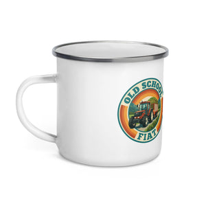 The Tractor Mugs Store FIATAGRI F140 OLD SCHOOL FIAT Retro | Enamel Mug Quality Farmers Merch