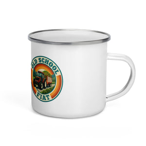 The Tractor Mugs Store FIATAGRI F140 OLD SCHOOL FIAT Retro | Enamel Mug Quality Farmers Merch