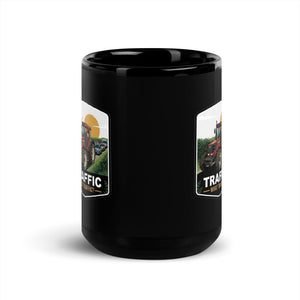 The Tractor Mugs Store FIATAGRI F140 TRAFFIC WHAT TRAFFIC? Bright | Black Mug Quality Farmers Merch