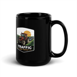 The Tractor Mugs Store FIATAGRI F140 TRAFFIC WHAT TRAFFIC? Bright | Black Mug Quality Farmers Merch