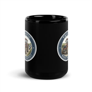 The Tractor Mugs Store FIATAGRI F140 TRAFFIC WHAT TRAFFIC? Engraving | Black Mug Quality Farmers Merch