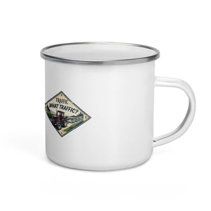 The Tractor Mugs Store FIATAGRI F140 TRAFFIC WHAT TRAFFIC? Heritage | Enamel Mug Quality Farmers Merch