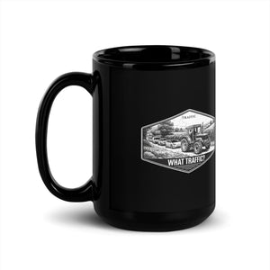 The Tractor Mugs Store FIATAGRI F140 TRAFFIC WHAT TRAFFIC? Moose | Black Mug Quality Farmers Merch