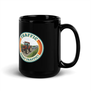 The Tractor Mugs Store FIATAGRI F140 TRAFFIC WHAT TRAFFIC? Retro | Black Mug Quality Farmers Merch