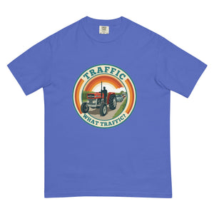 The Tractor Mugs Store Flo Blue / S Massey Ferguson 135 TRAFFIC WHAT TRAFFIC? Retro | Unisex Premium T-shirt Quality Farmers Merch