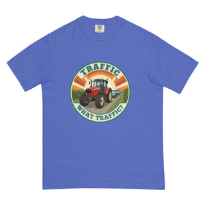 The Tractor Mugs Store Flo Blue / S Massey Ferguson 6480 TRAFFIC WHAT TRAFFIC? Retro | Unisex Premium T-shirt Quality Farmers Merch
