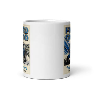 The Tractor Mugs Store Ford 5000 Retro | White Glossy Mug Quality Farmers Merch