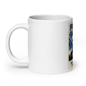 The Tractor Mugs Store Ford 5000 Retro | White Glossy Mug Quality Farmers Merch