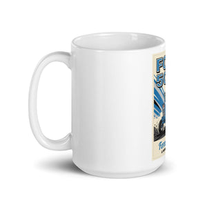 The Tractor Mugs Store Ford 5000 Retro | White Glossy Mug Quality Farmers Merch