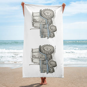 The Tractor Mugs Store Ford 6640 Pencil Sketch | Towel Quality Farmers Merch