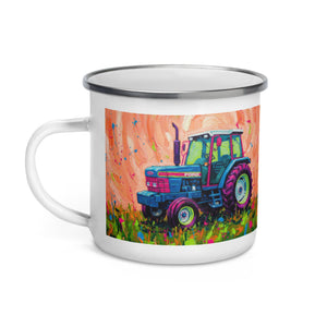 The Tractor Mugs Store Ford 6640 Splash Art | Enamel Mug Quality Farmers Merch