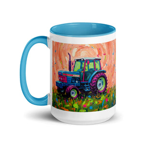 The Tractor Mugs Store Ford 6640 Splash Art | Mug with Color Inside Quality Farmers Merch