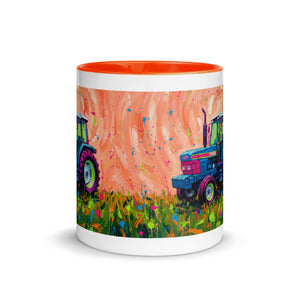 The Tractor Mugs Store Ford 6640 Splash Art | Mug with Color Inside Quality Farmers Merch