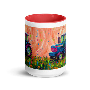 The Tractor Mugs Store Ford 6640 Splash Art | Mug with Color Inside Quality Farmers Merch