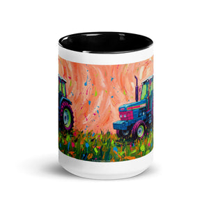 The Tractor Mugs Store Ford 6640 Splash Art | Mug with Color Inside Quality Farmers Merch