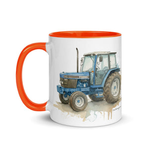The Tractor Mugs Store Ford 6640 Watercolor | Mug with Color Inside Quality Farmers Merch