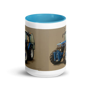 The Tractor Mugs Store Ford 7840 Oil Painting | Mug with Color Inside Quality Farmers Merch